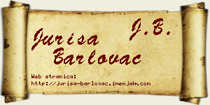 Juriša Barlovac vizit kartica